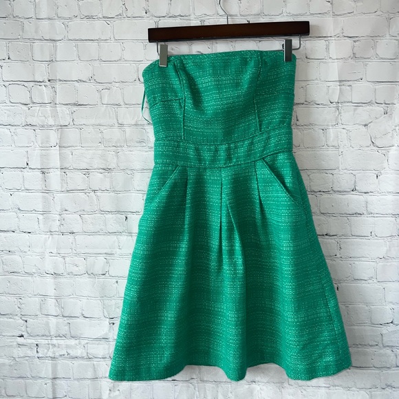 Banana Republic Green Strapless dress size 2 - Picture 4 of 11